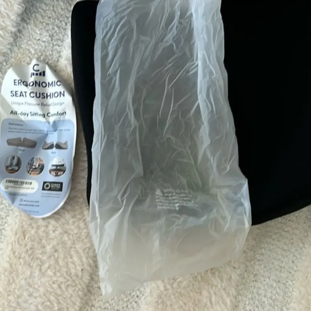 Cushion Lab Patented Pressure Relief Seat Cushion, Black, NWOT